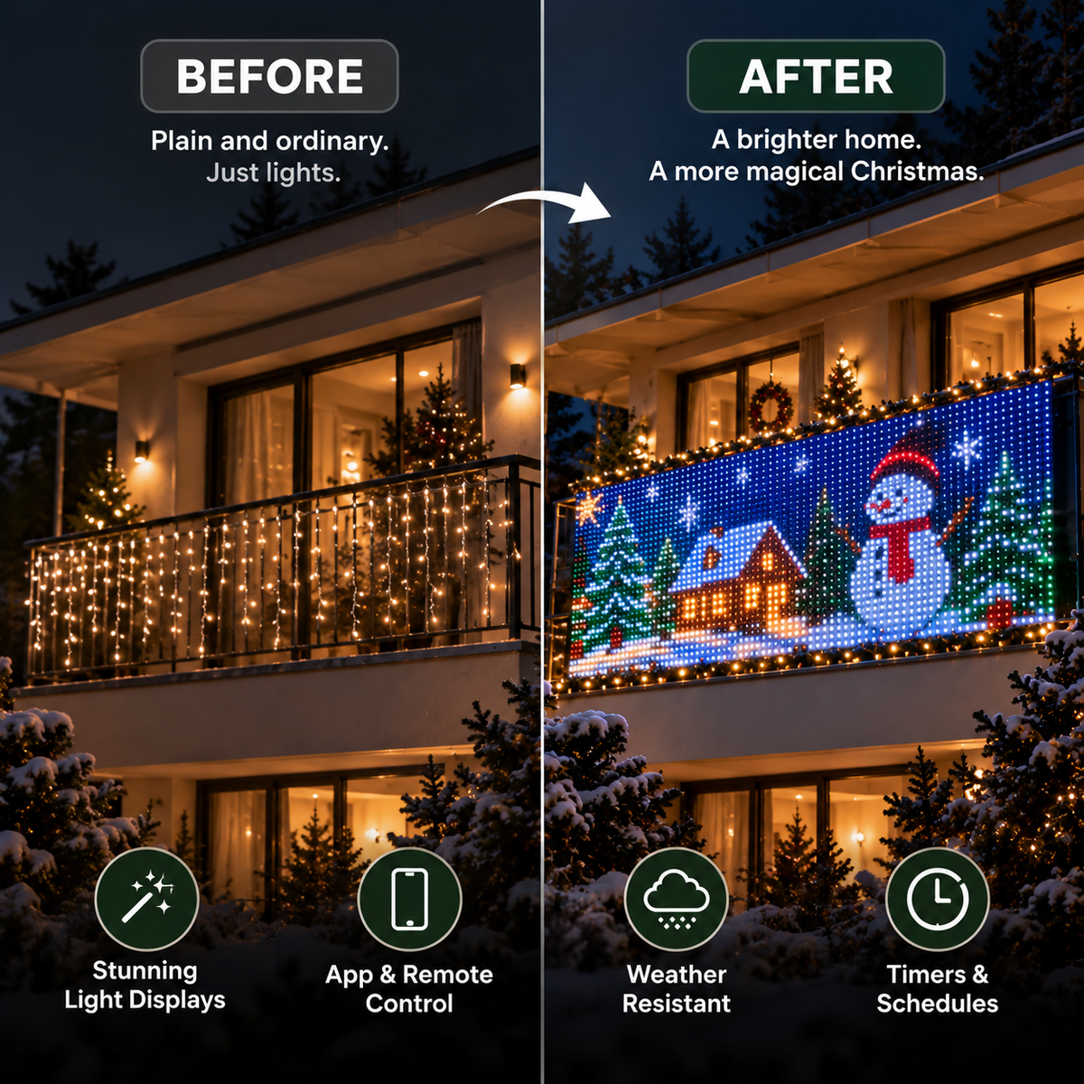 Merrilux™ Smart Animated Christmas Balcony Lights